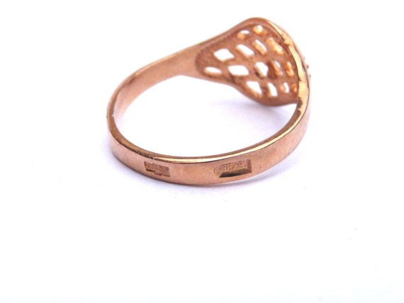 Antique Large Filigree Adjustable Flower Ring In Silver &amp; Gold