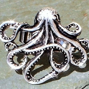 Octopus Silver Ring Adjustable