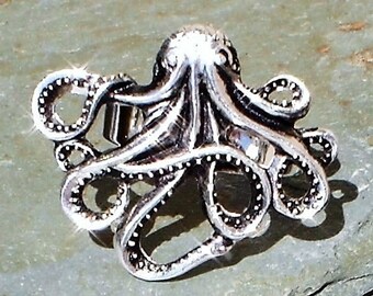 Octopus Silver Ring Adjustable