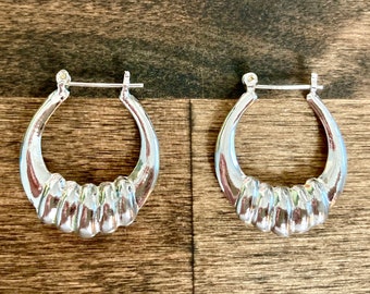 Vintage Sterling Hoop earrings