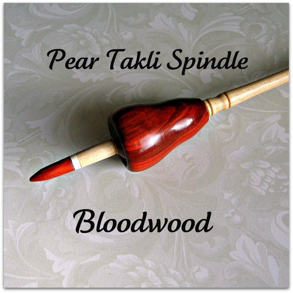 Lightweight Bloodwood Pear Whorl Support or Drop Spindle