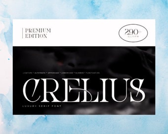 Crelius Serif-lettertype - Branding lettertype, Serif-lettertype, modern lettertype, Swash-lettertype, lettertypen voor Cricut, stijlvol lettertype, Cricut lettertypen, modern Serif-lettertype