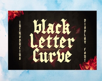 Zwarte Letter Curve lettertype - stijlvol lettertype, Serif-lettertype, modern lettertype, branding lettertype, Swash-lettertype, lettertypen voor Cricut, Cricut lettertypen, modern Serif-lettertype