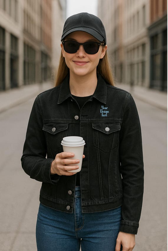 Unisex Denim Jacket (embroidery) Printify Denim Jacket