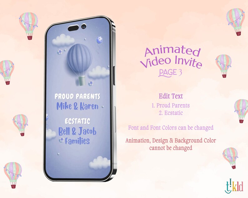 It's a Boy Birth Announcement Digital Video, Electronic Newborn Baby ...