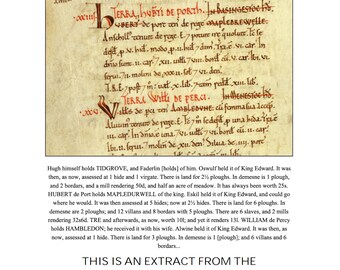 Domesday Book - HAMPSHIRE towns and villages. Original Latin description, English translation & glossary. Perfect local history gift.