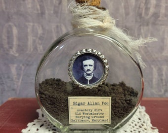 Cemetery dirt - Edgar Allan Poe art bottle