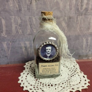 Cemetery dirt - Edgar Allan Poe art bottle