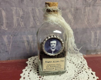 Cemetery dirt - Edgar Allan Poe art bottle