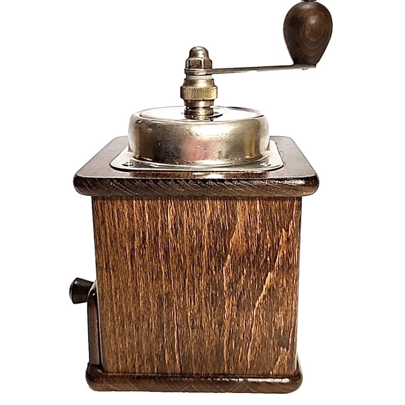 Vtg Zassenhaus Wooden Hand Crank Coffee Mill Grinder 1950's. image 3