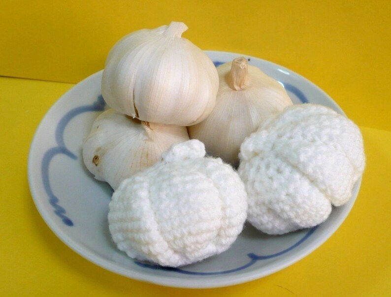 Garlic Crochet Pattern Food Crochet Pattern PDF Instant Download Garlic Bulb image 4