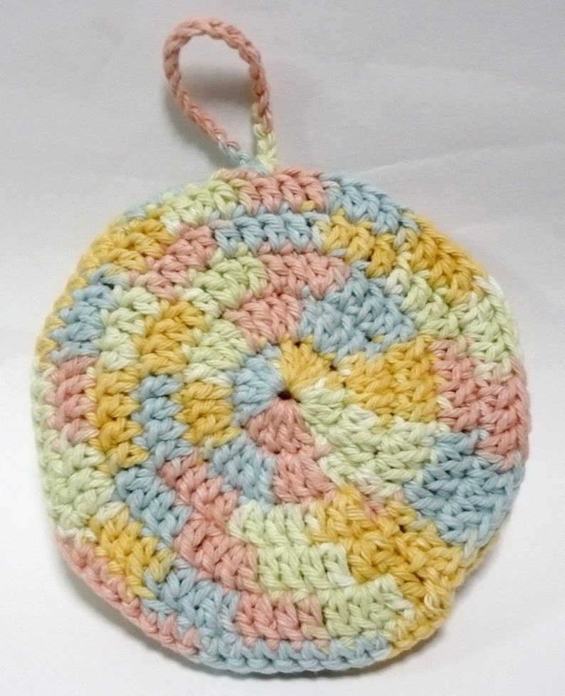 Scrubber Crochet Pattern Tawashi Crochet Pattern PDF Instant Download Fabric Yoyo-Inspired Tawashi or Scrubber image 5