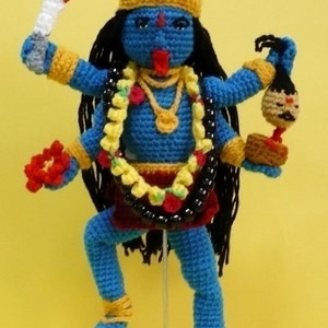 Goddess Crochet Pattern Amigurumi Doll Pattern PDF Instant Download Goddess Hindu Goddess Kali image 2