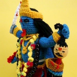 Goddess Crochet Pattern Amigurumi Doll Pattern PDF Instant Download Goddess Hindu Goddess Kali zdjęcie 4