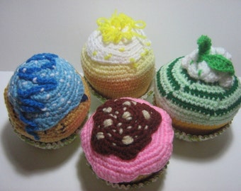 Crochet Food Pattern Cake Crochet Pattern PDF Instant Download Party Cupcakes