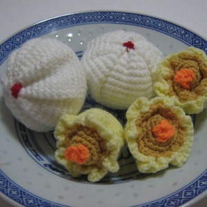 Food Crochet Pattern Dim Sum Crochet Pattern PDF Instant Download Chinese Dim Sum Pork Bun and Pork with Shrimp Dumpling image 4