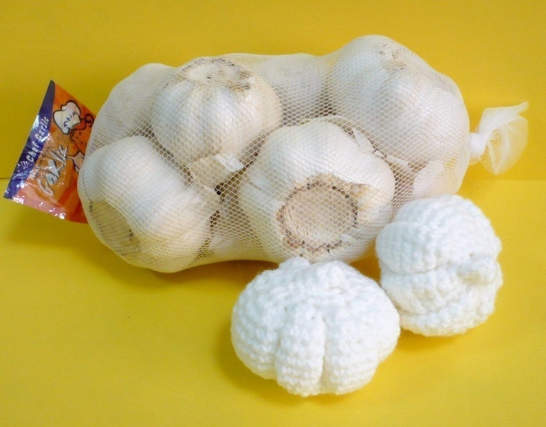 Garlic Crochet Pattern Food Crochet Pattern PDF Instant Download Garlic Bulb image 2