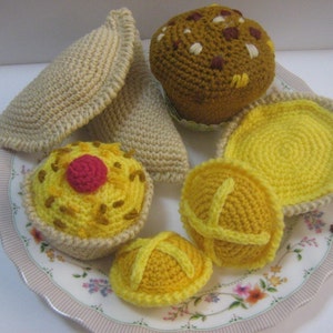 Food Crochet Pattern PDF Instant Download Dessert Cakes Sweet Food Pattern High Tea Pastries image 1