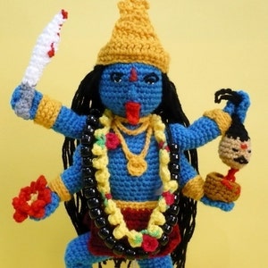 Goddess Crochet Pattern Amigurumi Doll Pattern PDF Instant Download Goddess Hindu Goddess Kali image 1