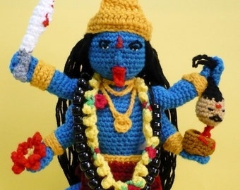 Goddess Crochet Pattern Amigurumi Doll Pattern PDF Instant Download Goddess Hindu Goddess Kali
