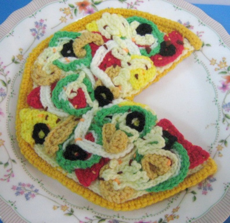 Pizza Crochet Pattern Crochet Food Pattern PDF Instant Download Pizza image 4