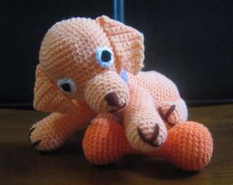 Dog Crochet Pattern Animal Amigurumi Crochet Pattern PDF Instant Download Amigurumi Puppy Paddy and his toy bone