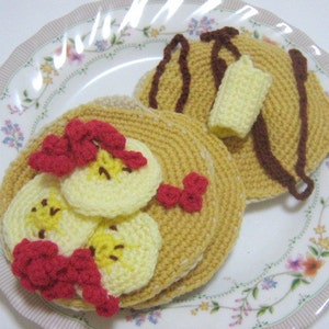 Crochet Food Pattern Pancake Crochet Pattern PDF Instant Download Hot Pancakes