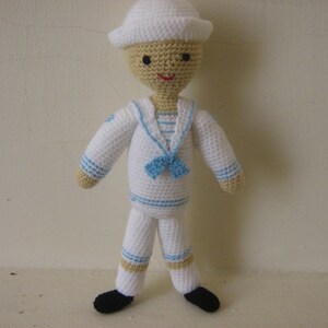 Amigurumi Doll Crochet Pattern Boy Crochet Pattern PDF Instant Download Sailorboy Scott image 2