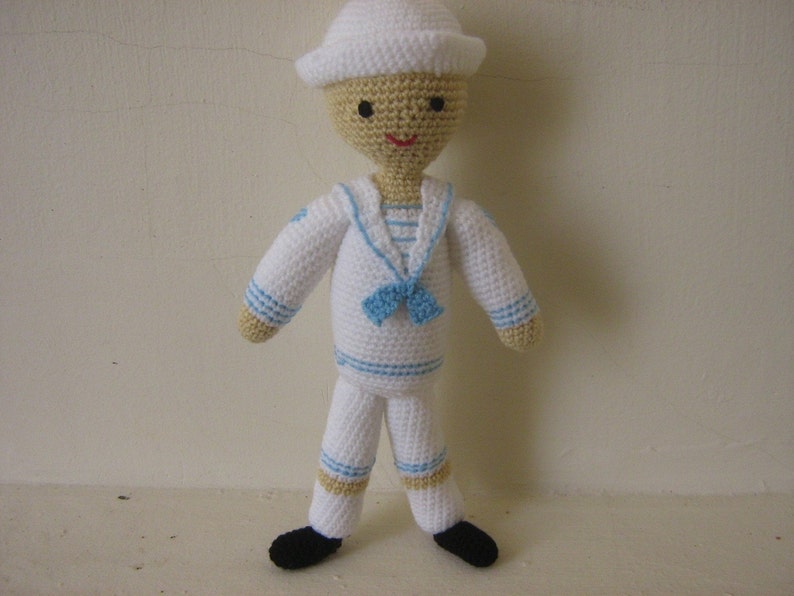 Amigurumi Doll Crochet Pattern Boy Crochet Pattern PDF Instant Download Sailorboy Scott image 2