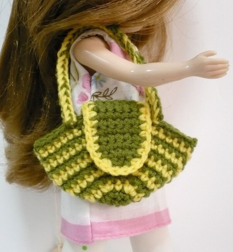 Doll Bag Crochet Pattern Bags for Blythe Crochet Pattern PDF Instant Download Two Bags for Blythe or other Similar Sized Dolls image 2