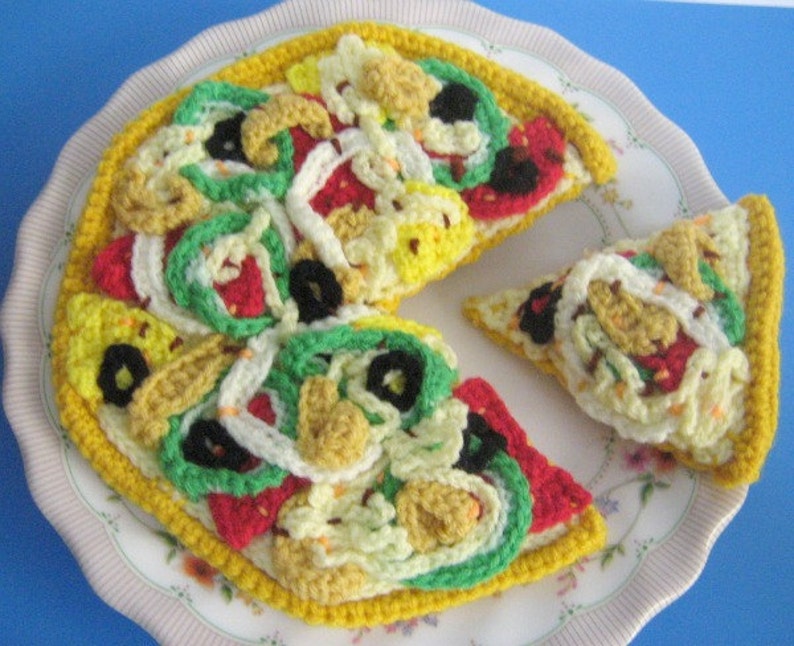 Pizza Crochet Pattern Crochet Food Pattern PDF Instant Download Pizza image 3