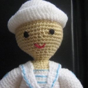 Amigurumi Doll Crochet Pattern Boy Crochet Pattern PDF Instant Download Sailorboy Scott