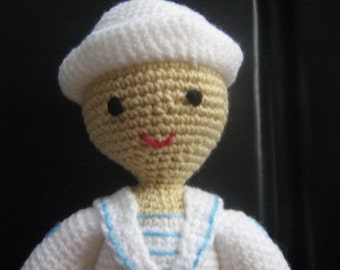 Amigurumi Doll Crochet Pattern Boy Crochet Pattern PDF Instant Download Sailorboy Scott