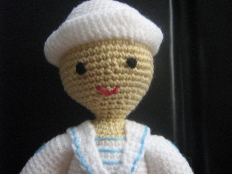 Amigurumi Doll Crochet Pattern Boy Crochet Pattern PDF Instant Download Sailorboy Scott image 1