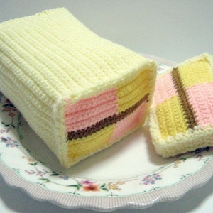 Patrón De Ganchillo Pastel Patrón De Pasteles De Ganchillo Patrón De Ganchillo De Comida PDF Descarga Instantánea Pastel Rectangular