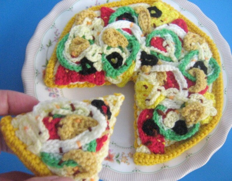 Pizza Crochet Pattern Crochet Food Pattern PDF Instant Download Pizza image 1