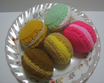 Crochet Food Pattern Macaroon Crochet Pattern PDF Instant Download Macaroons