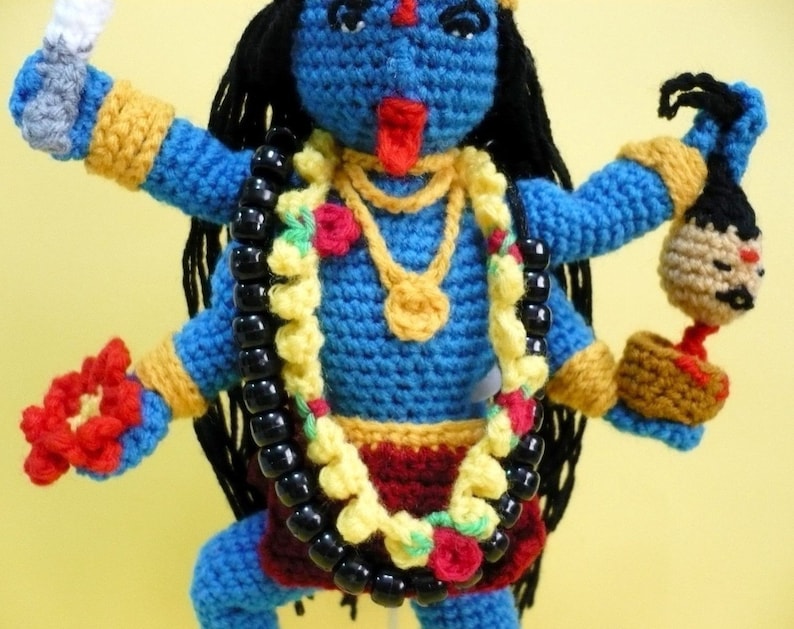 Goddess Crochet Pattern Amigurumi Doll Pattern PDF Instant Download Goddess Hindu Goddess Kali zdjęcie 5