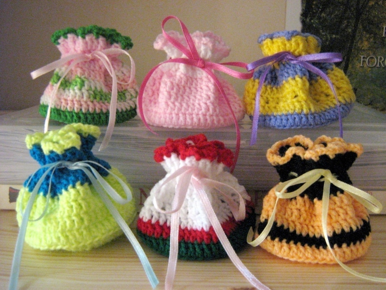 Pouch Crochet Pattern Mini Pouches Small Bag Crochet Pattern PDF Instant Download 画像 1