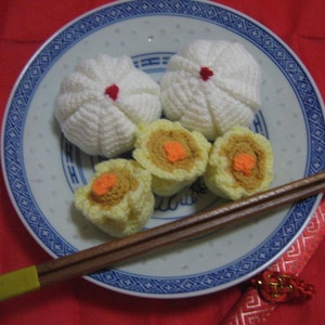 Food Crochet Pattern Dim Sum Crochet Pattern PDF Instant Download Chinese Dim Sum Pork Bun and Pork with Shrimp Dumpling image 1