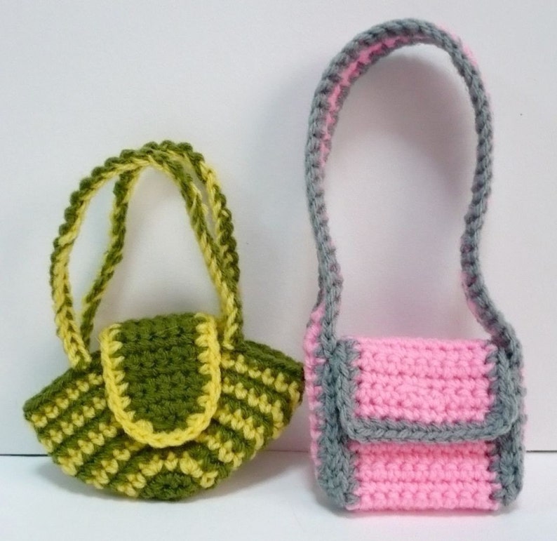 Doll Bag Crochet Pattern Bags for Blythe Crochet Pattern PDF Instant Download Two Bags for Blythe or other Similar Sized Dolls image 1