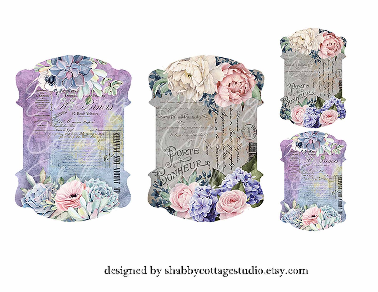 Ribbon - Lace - Thread - Button Keeper Card Instant Digital Download ...