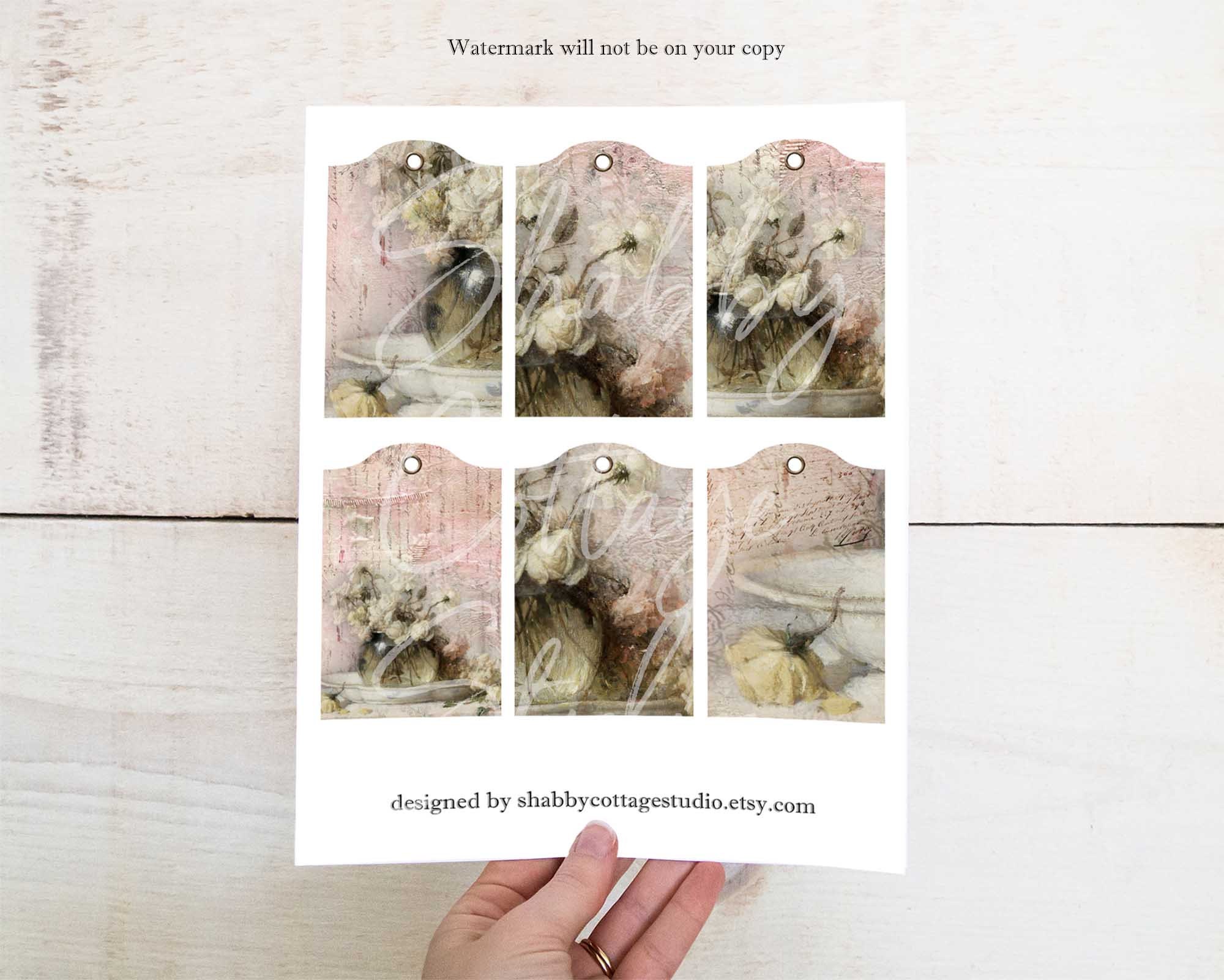 Floral Art Instant Digital Download - Printable Collage Sheet - Gift ...
