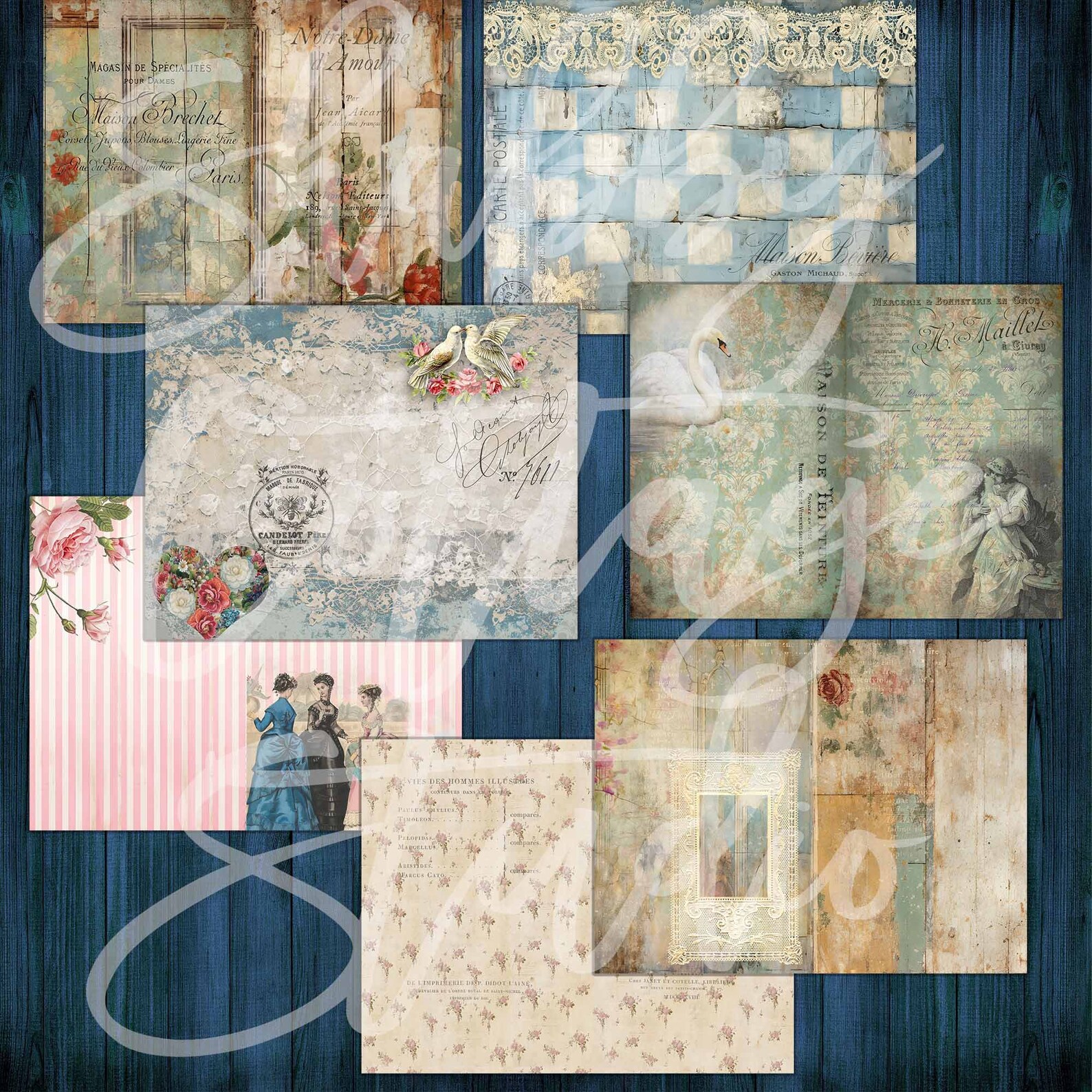 Shabby Elegance A Digital Junk Journal Kit - Printable Journal Pages ...