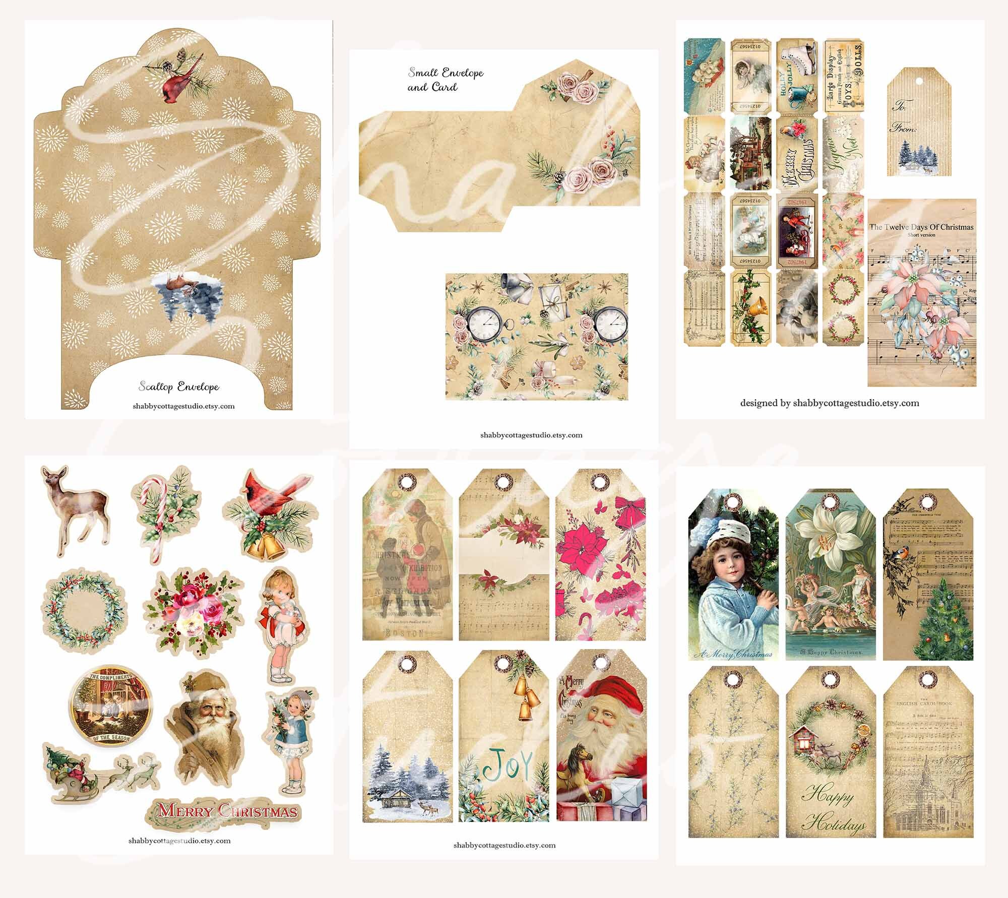 Christmas Junk Journal Kit - Instant Digital Download -printable ...