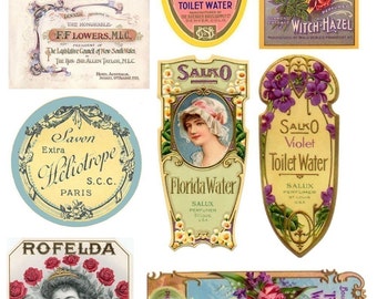 INSTANT DOWNLOAD DIGITAL Vintage Labels Collage Sheet