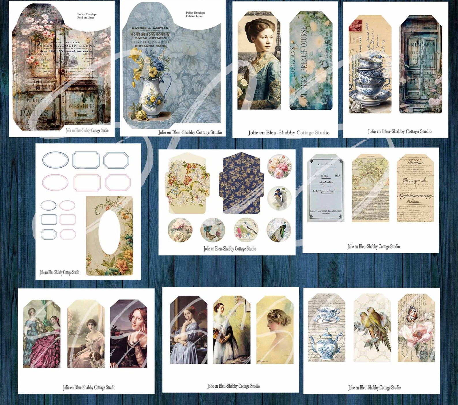 Tall Skinny Junk Journal Printable Slim Vintage Style Journal Kit ...