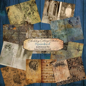 Halloween Junk Journal Kit - Halloween Ephemera - Digital Download- All Hallows Eve Printables - Gothic Halloween - Spooky Journal Kit