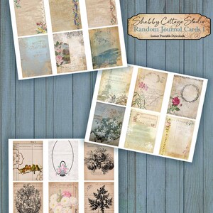 Random Journal Cards - Digital Junk Journal Ephemera - Printable Download Journal Tags - Scrapbook Printables  - Paper Craft