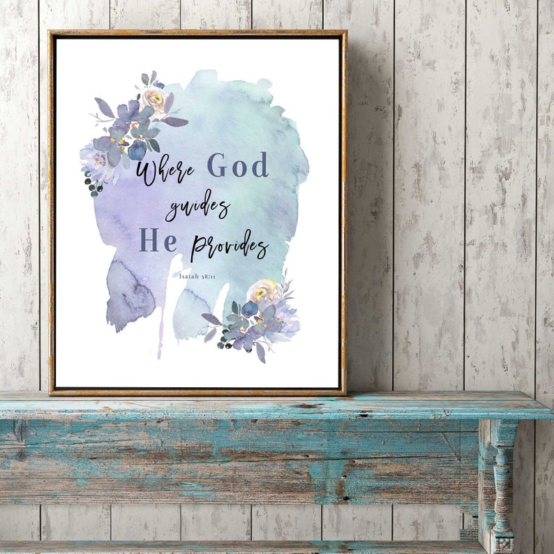 Biblical Printable Wall Art Bible Quote Wall Decor Instant Etsy